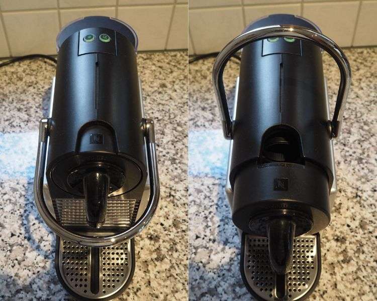 nespresso pixie capsule lever